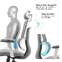 Silla ergonómica Gary blanco