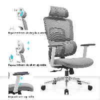 Silla ergonómica Gary blanco