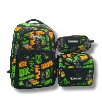 Set mochila escolar niño 3 piezas