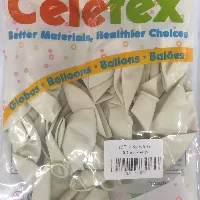 Globos Latex 12" MATE Blancos Paquete 50 piezas
