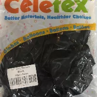 Globos Latex 12" MATE Color Negro Paquete 50 piezas